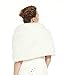Faux Fur Shawl Wrap Stole Shrug Winter Bridal Wedding Cover Up Ivory Size M
