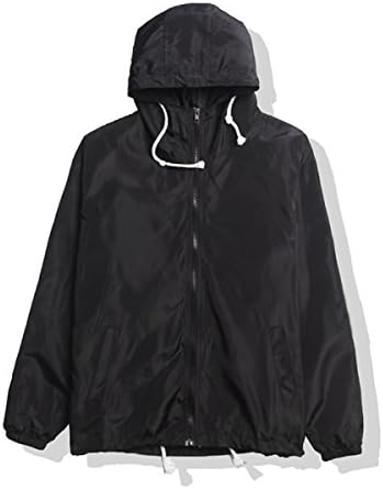 WEIPENG Men's Running Windbreaker Lightweight Athletic Track Jackets (X-Large, Black)