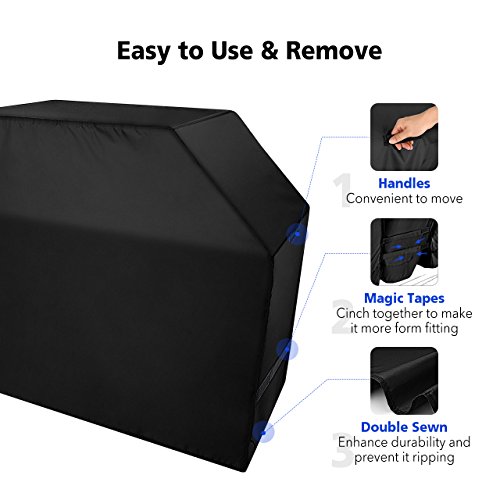 image for VicTsing Lightweight 3-4 Burner Gas Grill Cover, Medium Duty Waterproo