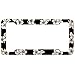 Black Hawaiian Hawaii Aloha Print with White Hibiscus Flowers Wild Series Car Truck SUV Plastic License Plate Frame