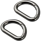 TANJUN Spring D Rings Trigger Snap Buckle, Hook Clip DIY Accessories Spring Keyring Buckle for Keychains, Bag, Purse