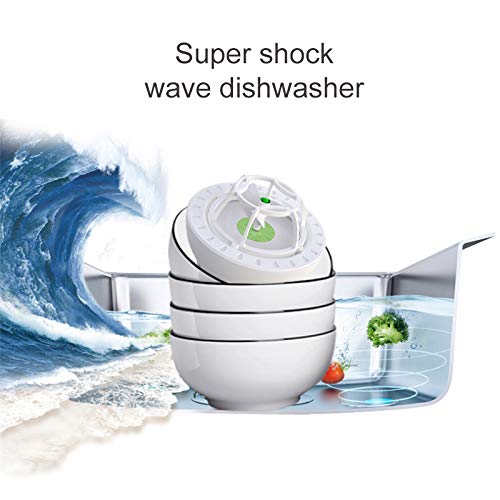 Mini Dishwasher,Multifunctional Rechargeable Ultrasonic Portable Dishwasher for Kitchen Fruit