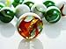 Mega Marbles Glass Shooters, Set of 50 Assorted Colored Bulk - 1