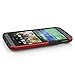 Incipio HTC One M8 Case - Dualpro Tough Protection Two Piece Plastic and TPU Slim Cover - Red/Black