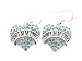 Swimming Silver Plated Blue Crystal Heart Hook Earrings Jewelry Swimmer Swim