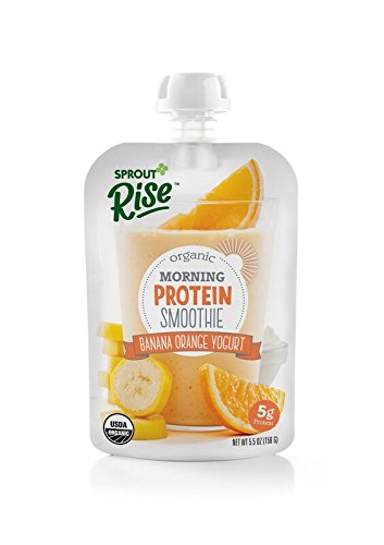 Sprout Organic Rise Smoothie Pouches, Banana Orange Yogurt, 5.5 Ounce (Pack of 5)