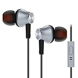 Teleson In-Earbuds Earphone Headphones with Mic Stereo Bass with 3.5mm headset MK801 (Gun metal)
