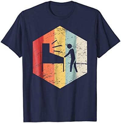 Mens Vintage Retro Pinball T-Shirt Large Navy