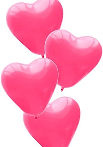 12" Thicken Latex Heart Shape Balloons Helium Balloons Happy Birthday Party Decorations Balloon Supplies (Pink)