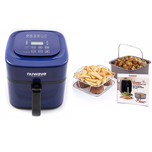 Click Here to See More Images Nuwave 6 qt. Brio Air Fryer- Blue with Gourmet Accessory kit.