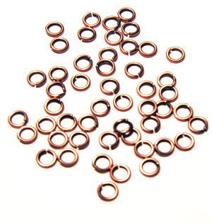 SNAPEEZ The Snapping Jump Ring II ULTRAPLATE Bella Flamed Copper Ring Hard Open Jump 6mm Heavy Gauge (PK 50)