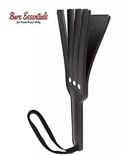 Black Leather and Steel Adult BDSM Spanking Paddle Prop. Weighted Kinky Toy Sex Play Discipline Object with Flogger Whip Slap Accessory Hot Fun