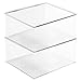 mDesign Plastic Closet Organizer Clothing Storage Box with Lid for Shirts, Sweaters, Pants - Pack of 2, 7
