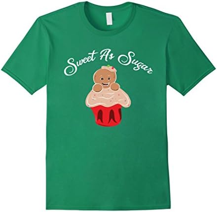 Mens Sweet As Sugar Christmas Gingerbread Man T-Shirt 3XL Kelly Green