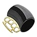 Brass Knuckle Coffee Mug,Cool Coffee Mugs Creative Ceramic Black Fist Cup with Golden Handle