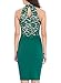 WOOSEA Women's Elegant Sleeveless Floral Lace Vintage Midi Cocktail Party Dress, Green, Large