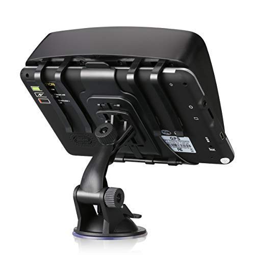 FLOUREON 7 Inch Capacitive LCD Touch Screen Truck&Car GPS Navigation SAT NAV Navigator Lifetime Map Updates 8GB(Black)