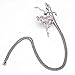 Adecco LLC Little Girl Necklace Dancer Ballet Recital Gift Ballerina Dance Necklaces Teen Girls Jewelry 16 inches (Lovely pink)