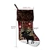 GMOEGEFT Christmas Stocking, Farmhouse Red and Black Buffalo Plaid Black Moose Embroidered Xmas Stocking, Christmas Party Decorations Fireplace Hanging Ornaments