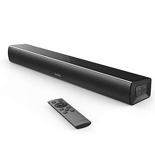 Soundcore Infini Mini Soundbar By Anker, 2.0 Channel, 21″, Bluetooth Audio, Optical Input for TV, Music & Movie Sound Modes, Local & Remote Controls, for Living, Bedroom, Dorm (Renewed)