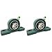 Two (2) UCP205-16 Cast Iron Pillow Block Mounted Bearings - 1" Inch Inside Diameter w/Set Screw Lock - P205 primary