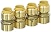 SharkBite 1/2 x 1/2 Inch FNPT Adapter, Pack of 4, Push To Connect Brass Plumbing Fitting, PEX Pipe, Copper, CPVC, PE-RT, HDPE, U072LFA4