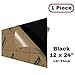 MIFFLIN Cast Plexiglass Sheet (Opaque Black, 1 Piece, 12x24 Inch, 0.118