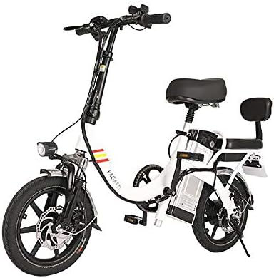 JAEJLQY Electric Bicycle Mountain bike Disc Brake Electric Bike City electric bike Lithium Battery Bicycle 48V250W 21AH ebike Ladies, White