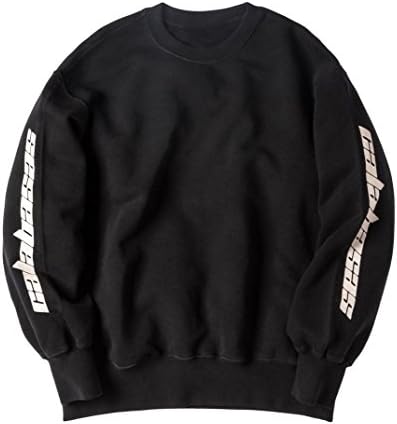 US01 Unisex Calabasas Season 4 Kanye West Yeezy Saint Pablo Tour Crewneck Sweatshirt Kanye West Sweatshirt (X-LARGE, BLACK)