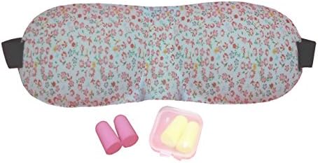 Floral Sleeping Mask Soft Sponge 3D Design No Pressure On Your Eyes Block Light - 2 Pair Earplugs with 1 Case