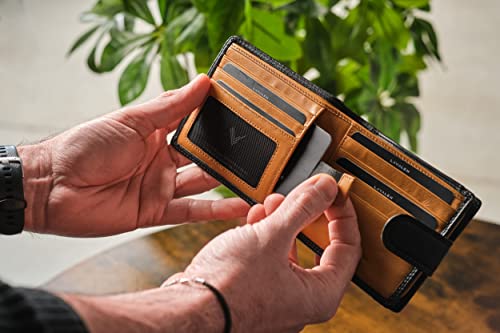 Lavalen® Carteras para Hombre RFID Piel Auténtica - Paper Hombre with Monedero Gran Capacidad Hecho a Mano - Billeteras para Hombre - Cartera Piel Hombre Joven - Regalos Originales.…