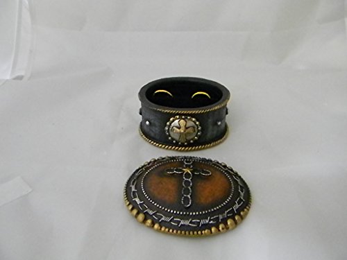 Wedding ceremony Party Ring bearer Pillow Box Hold Rings Western Cross