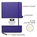 RICCO BELLO Lined Journal Notebook with Pen Holder, Faux Leather Hardcover, College Ruled, for Work, Notes | 96 Sheets /192 Lined Pages, 5.7 x 8.4-Inches (Purple)