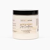 BASK &amp; LATHER Aloe &amp; Honey Deep Conditioner &ndash; Moisturizing Hair Mask with Aloe Vera, Honey &amp; Shea Butter &ndash; Restores Strength, Reduces Breakage, For All Hair Types &amp; Color-Treated Hair, 8oz