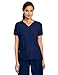WonderWink Women's Four Way Stretch Y-Neck Top, Navy, Medium