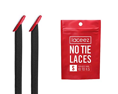 Laceez Kids No Tie Shoelaces Black (Small: Kids Shoe 10 to