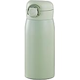12 oz Mini Water Bottle Small Stainless Steel Thermoses - Insulated Vacuum, Leak Proof, Keeps Drinks Hot/Cold - Ideal for Coffee, beverage, Water - Green