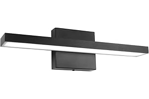 Ralbay 15.7 inch Modern LED Black Vanity Light 12W Frosted Aluminum for Bathroom Vanity Lighting Fixtures Cool White 6000K