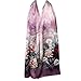Wrapables Luxurious 100% Charmeuse Silk Long Scarf with Hand Rolled Edges, Blooming Pink