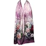 Wrapables Luxurious 100% Charmeuse Silk Long Scarf with Hand Rolled Edges Wrapables Luxurious 100% Charmeuse Silk Long Scarf with Hand Rolled Edges