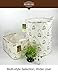 HUNRUNG Laundry Hamper,Large Canvas Fabric Lightweight Storage Basket Toy Organizer Dirty Clothes Collapsible Waterproof for College Dorms, Children Bedroom,Bathroom (Round-Pink-Unicorn)