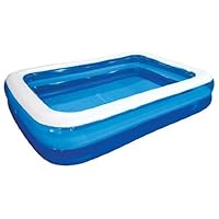 Giant Inflatable Kiddie Pool - Family and Kids Inflatable Rectangular Pool - 10 Feet Long (120" X 72" X 20")