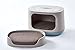 Keter by Curver Bunk Bed/Pet Carrier/Travel Crate with Cushions, 3-in-1 for Cats and Small Dogs, Small to Medium, Sandy/Misty Blue