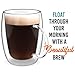 Double Wall Coffee Mug Set of 2, 13.5 oz - Dishwasher & Microwave Safe - Clear, Unique & Insulated Glass with Handle