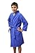 Soft Touch Linen Girls and Boys Kids Hooded Terry Velour Turkish Robe Bathrobe 100% Cotton, Royal Blue, Large, Age: 7-11