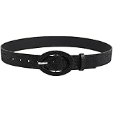 COTIM COYIN Wide Girls Sequin Sparkly Leather Belt For Jeans Pants Dresses