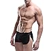 YiZYiF Men's Mesh Boxer Briefs Underwear Transparent Shorts Black Large