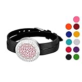 VALYRIA Vintage Flower Aromatherapy Perfume Essential Oil Diffuser Bracelet Adjustable with Personalized Engraving