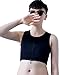 LesBinders Women Lesbian Tomboy Front Zipper Chest Binder,Black,14-16