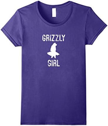 Womens Women's Grizzly Girl Bear in a Ballerina Outfit T-Shirt Large Purple